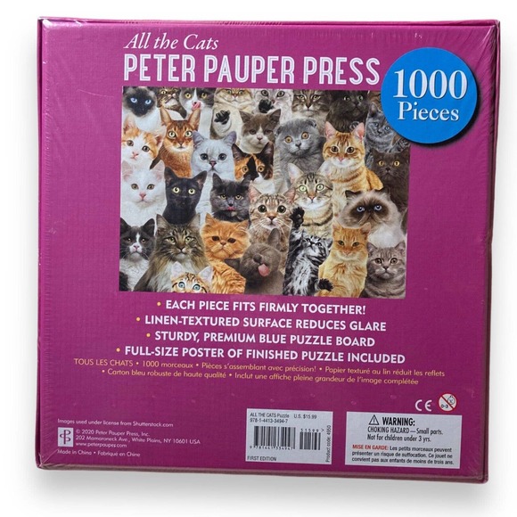 All‎ The CATS Peter Pauper Press JIGSAW PUZZLE 1000 Piece 28”x20”Funny Cute NEW - Picture 6 of 10